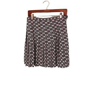 Express Black White Pleated Mini Skirt Sz 10